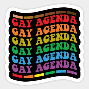 The Gay Agenda Retro Sticker